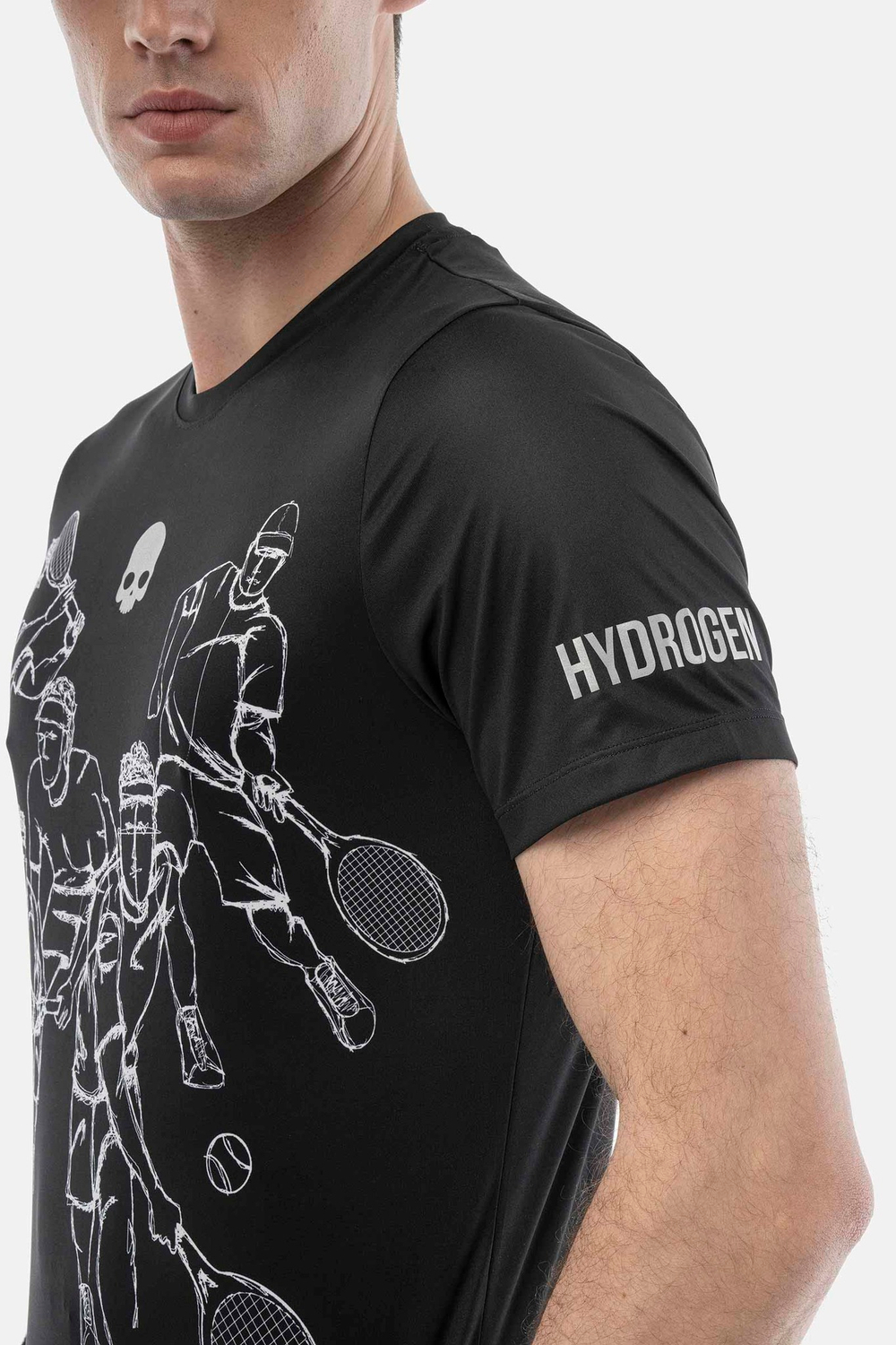 Мужская теннисная футболка HYDROGEN SKETCH TECH T-SHIRT (TT0019-118)