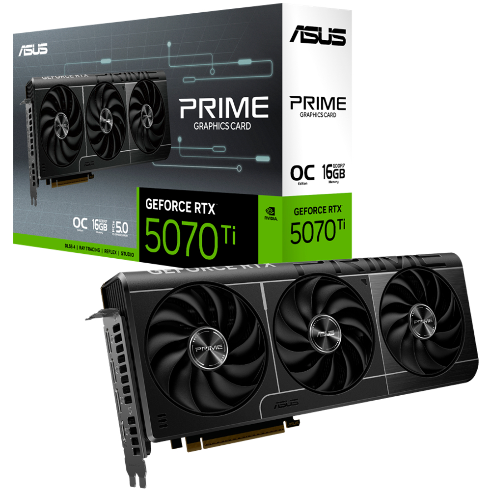 Видеокарта ASUS Prime GeForce RTX 5070 Ti OC Edition 16GB GDDR7