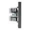 Розетка STRONG компьютерная двойная RJ45+RJ45 кат6 с/у графит KRANZ