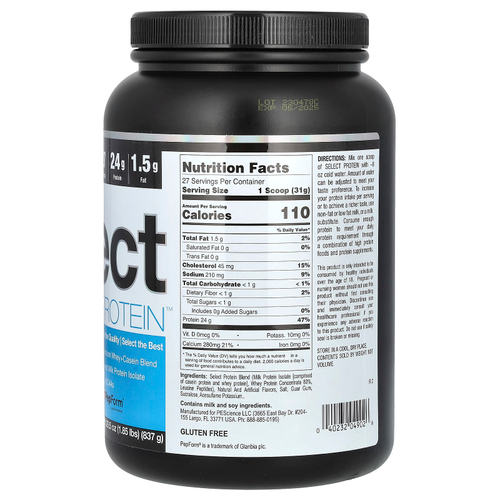 PEScience, Select Protein™, порошковая смесь для приготовления напитка, Amazing Snickerdoodle, 837 г (1,85 фунта)