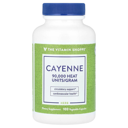 The Vitamin Shoppe, Кайенский перец, 100 растительных капсул (450 мг на капсулу)