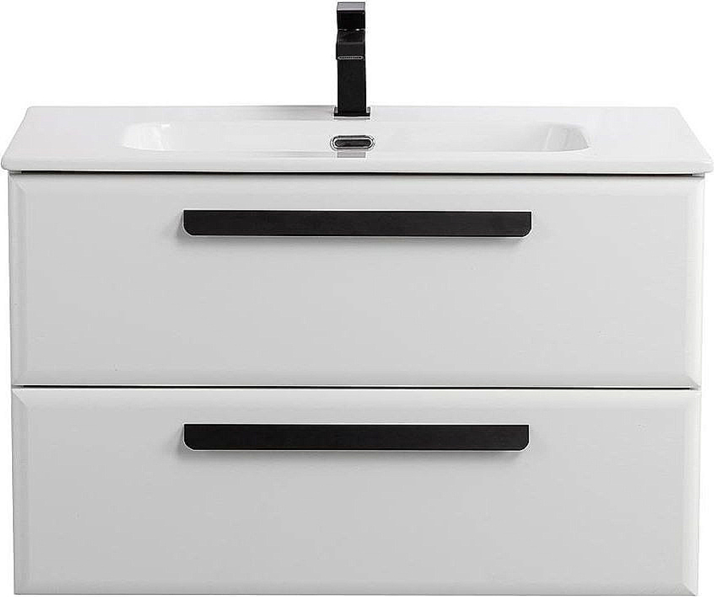 Тумба с раковиной Cezares ECO-CER-N 80 ECO-CER-N-800-2C-SO-BO белая матовая