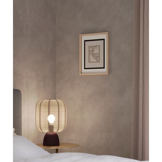 Лампа настольная texture rib, 27х39 см, вишневая/бежевая