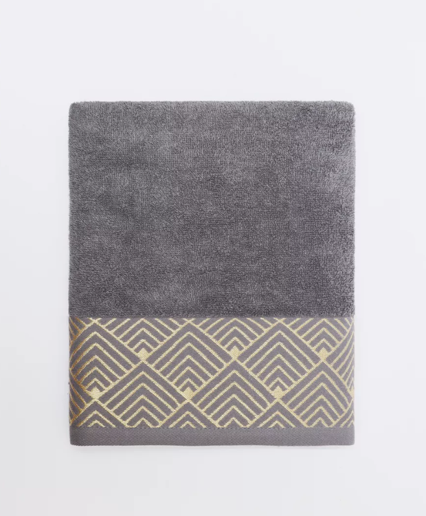 Полотенце махровое банное 70х130 см серое