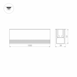 Светильник ART-LUMILINE-3351-1000-24W Warm3000 (SL, 120 deg, 24V) (Arlight, IP67 Металл, 3 года) 027994