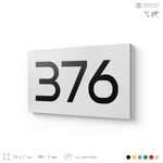 Номер на дверь 376, табличка на дверь для офиса, квартиры, кабинета, аудитории, склада, белая 120х70 мм, Айдентика Технолоджи