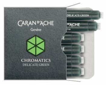 Картридж Carandache Chromatics Delicate Green  для перьевых ручек 6шт в уп (8021.221)