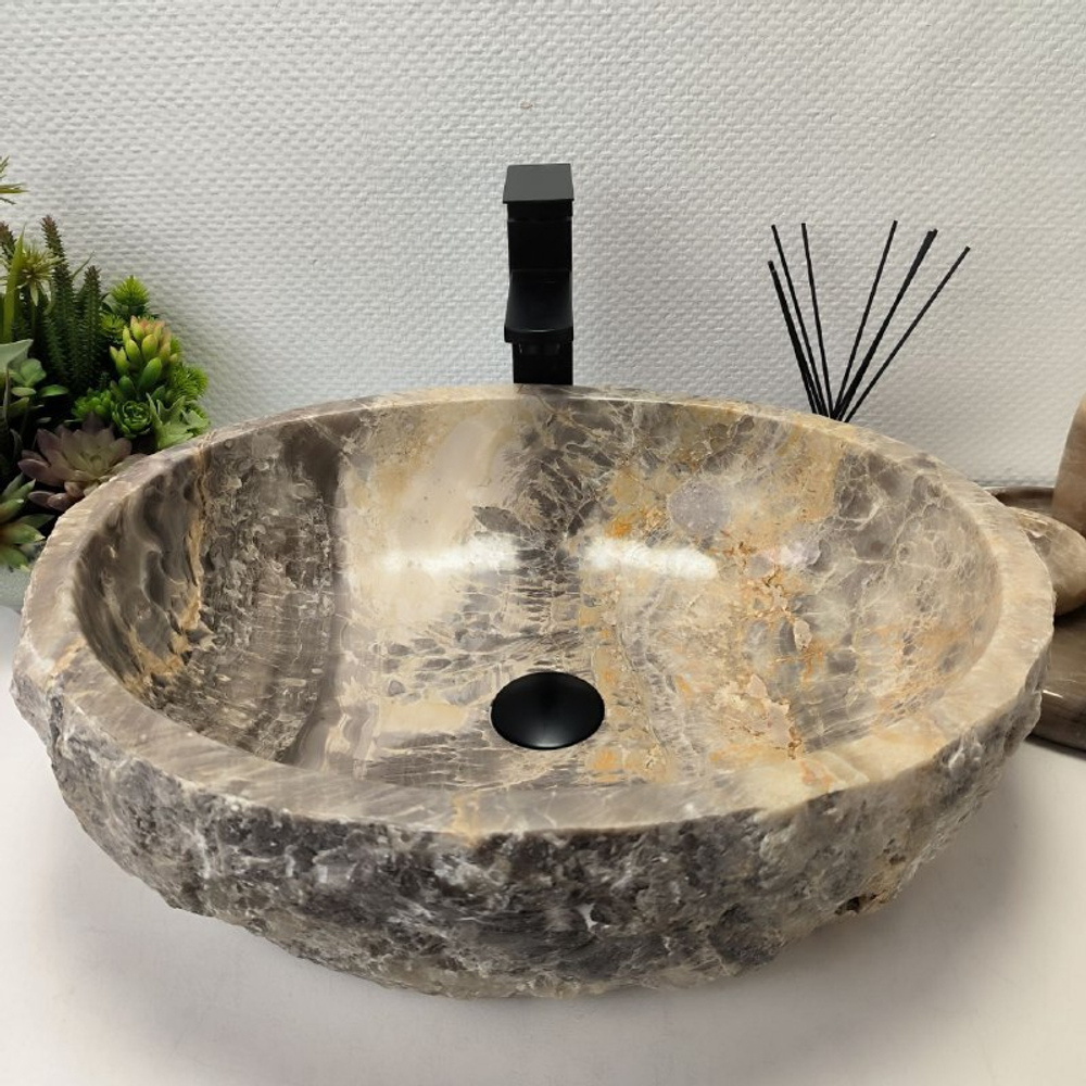 Раковина из оникса Erozy Grey EO-62601 (52*43*15) 0093