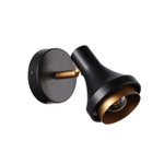 Настенный светильник 1x40Вт E14, металл, чёрный/золото