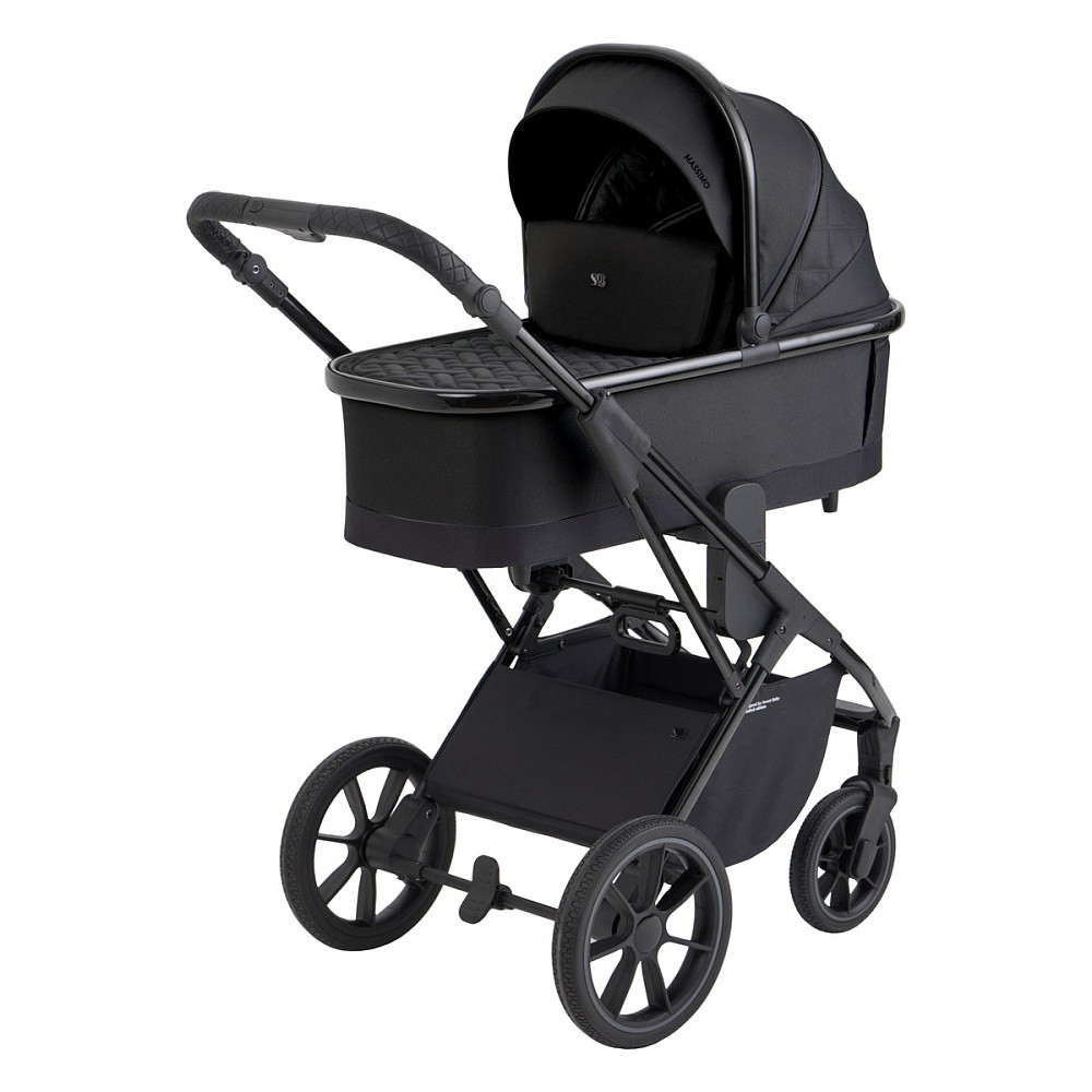 Коляска 4 в 1 Sweet Baby SBL Massimo + автокресло Elegante Plus с базой i-Size ISOFIX DK780 Black