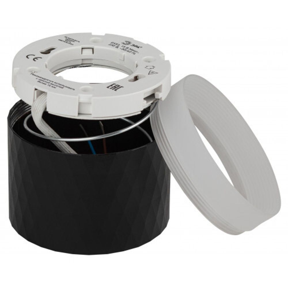 Светильник настенно-потолочный спот ЭРА OL37 BK под GX53 IP20 черный