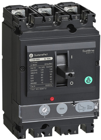 Автоматический выключатель в литом корпусе Systeme Electric SPC100F100L3DF