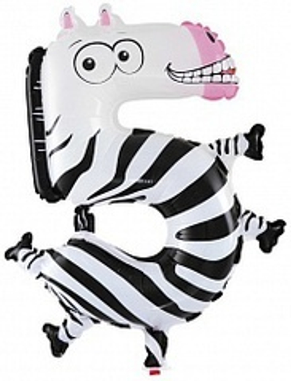 К Цифра 5 Зебра (16''/41 см)