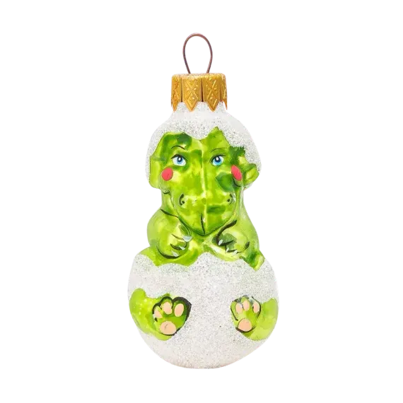 Елочное украшение Дракоша в скорлупе h-6 см., в подарочной упаковке, Коломеев (ФУ-400/2)