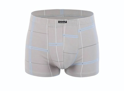 Мужские трусы-боксеры с полосками (Размер: XL) (Цвет: серый)