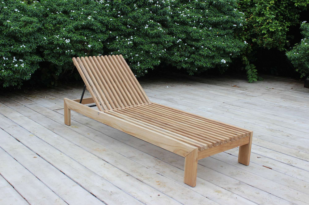 Лежак деревянный Tagliamento Elba, натуральный, светло-серый