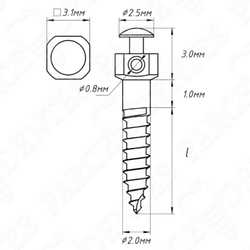 Ортовинты ВС размеры