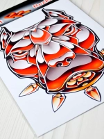 Наклейка - Стальная собака