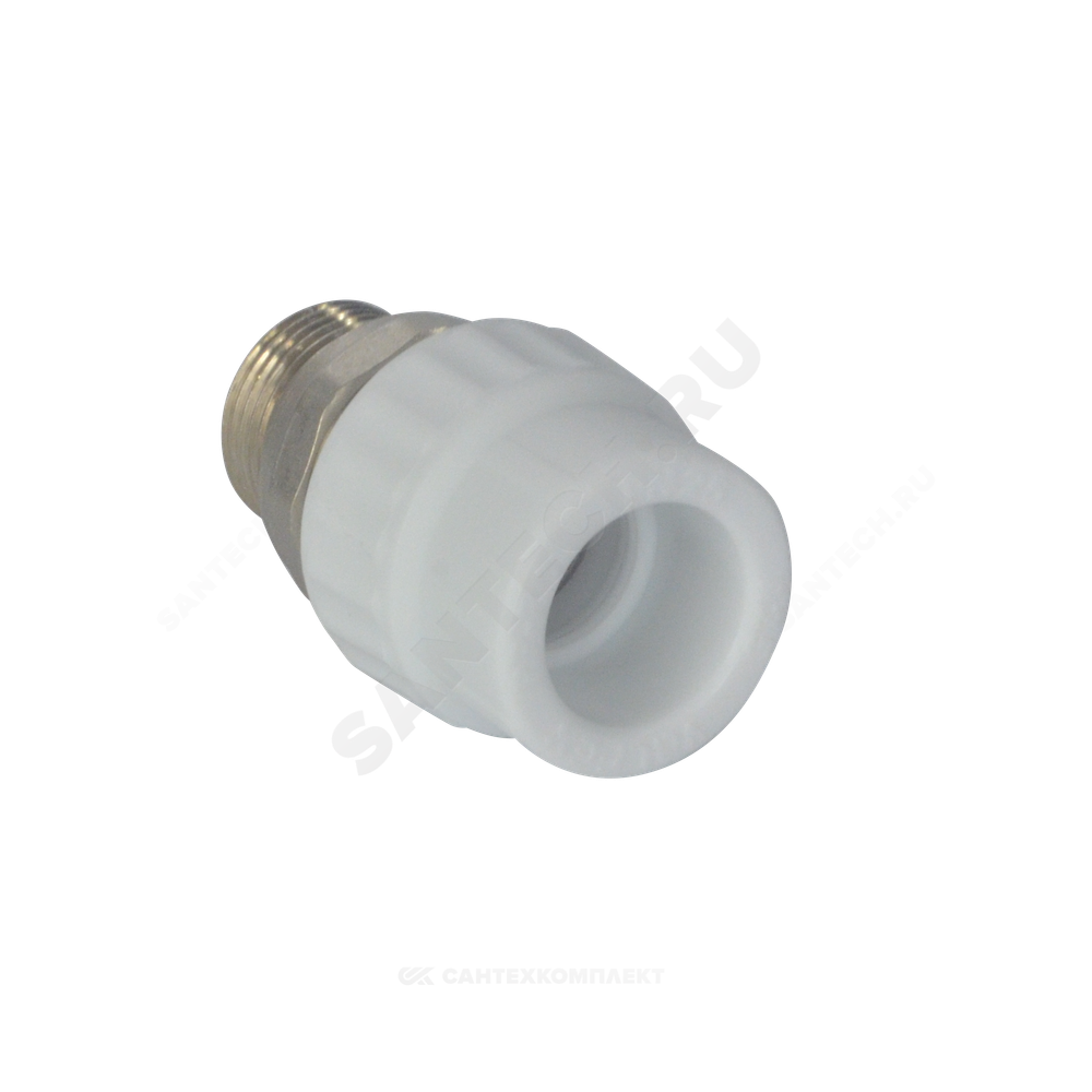 Муфта PP-R комбинированная разъемная белая Дн 25х1/2" НР для радиатора VALFEX 10159125