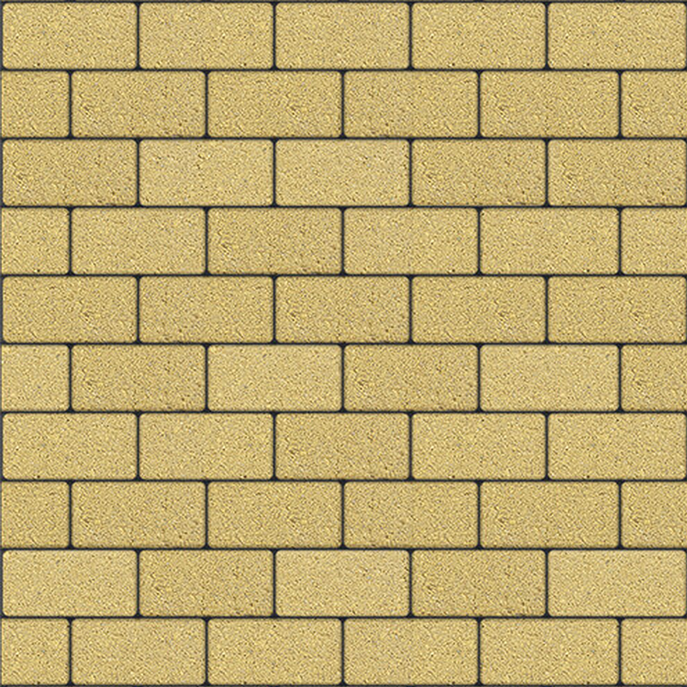 Тротуарная плитка ПРЯМОУГОЛЬНИК 200x100 мм - Гранит Желтый