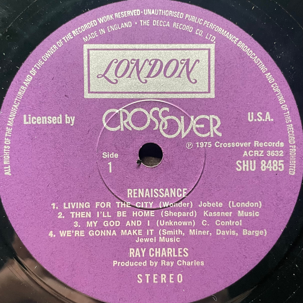 Ray Charles ‎– Renaissance (Англия 1975г.)