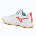 Кроссовки волейбольные Mizuno Wave Momentum Pro white/calypso coral/pale banan