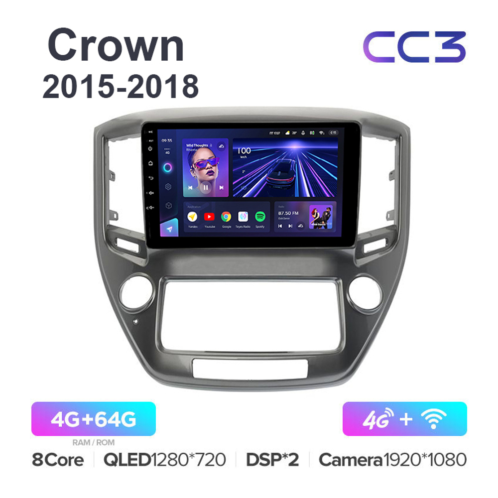Teyes CC3 9"для Toyota Crown 2015-2018