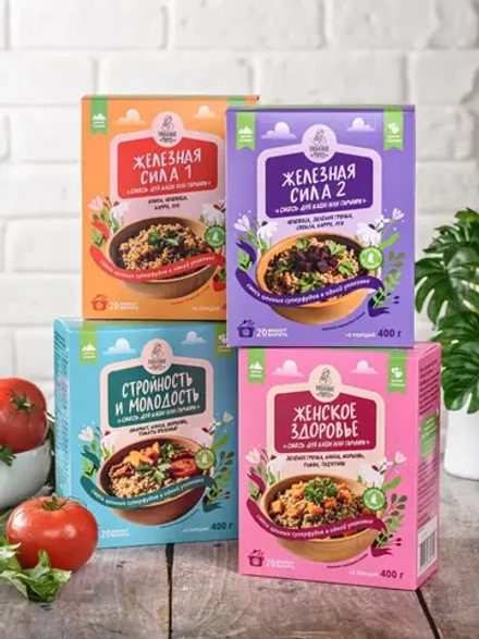 Набор смесей для каши и гарнира, 4 упаковки