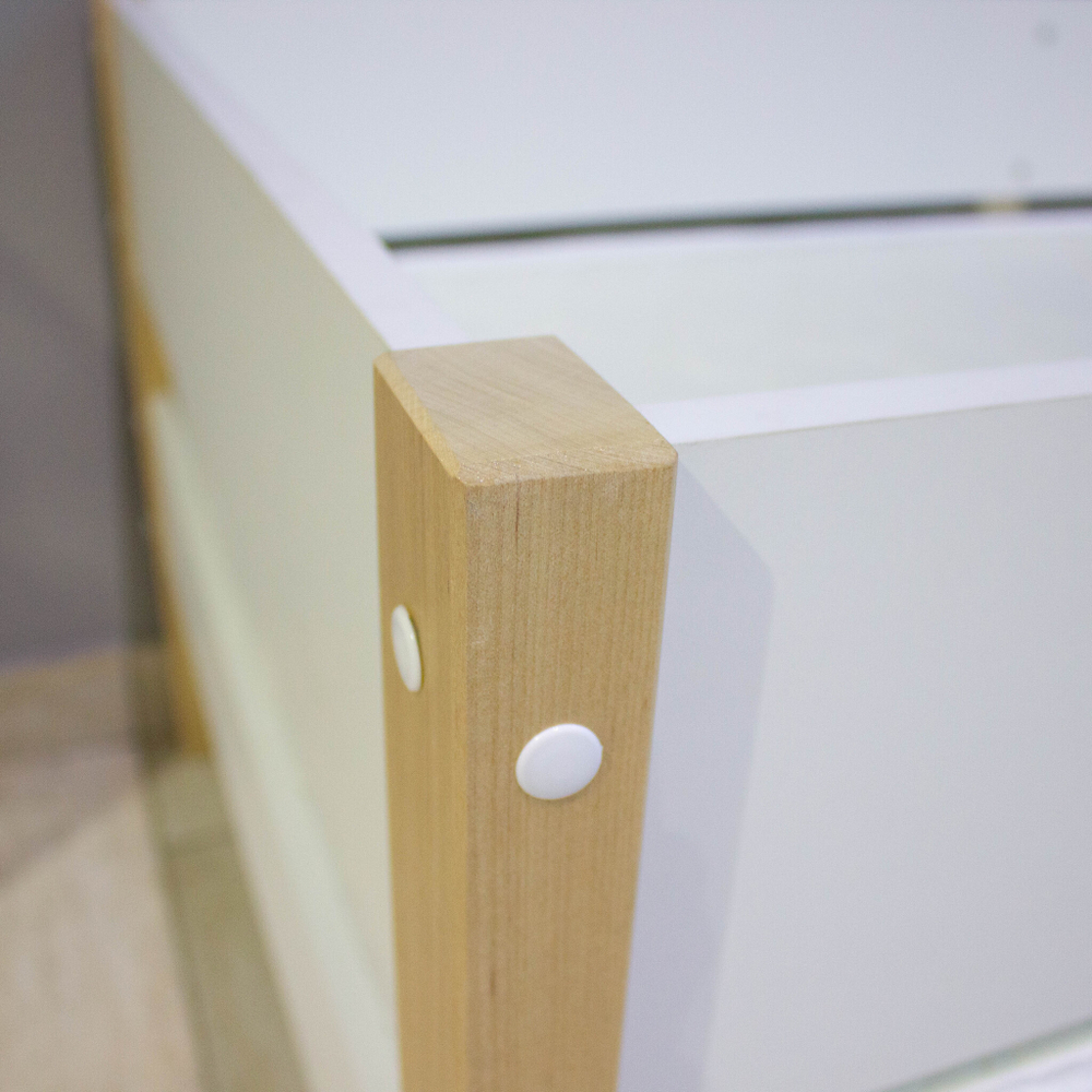 Кровать подростковая "МК-12" 160*80 см., белая/натуральный