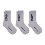 PP LOGO SOCKS GREY (3 PACK)