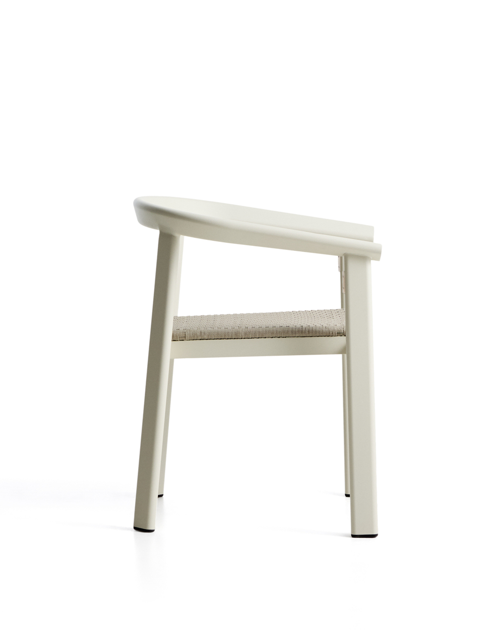 Уличный стул Erice из алюминия и шнура цвета экрю