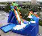 Надувной наземный аквапарк «Драконья гора», 27*17*11 м