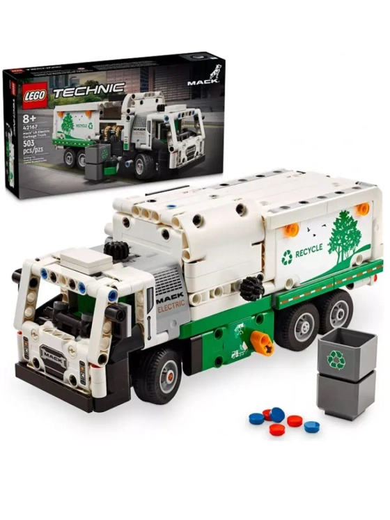 Лего Техник Электрический мусоровоз Mack LR 42167 Technic