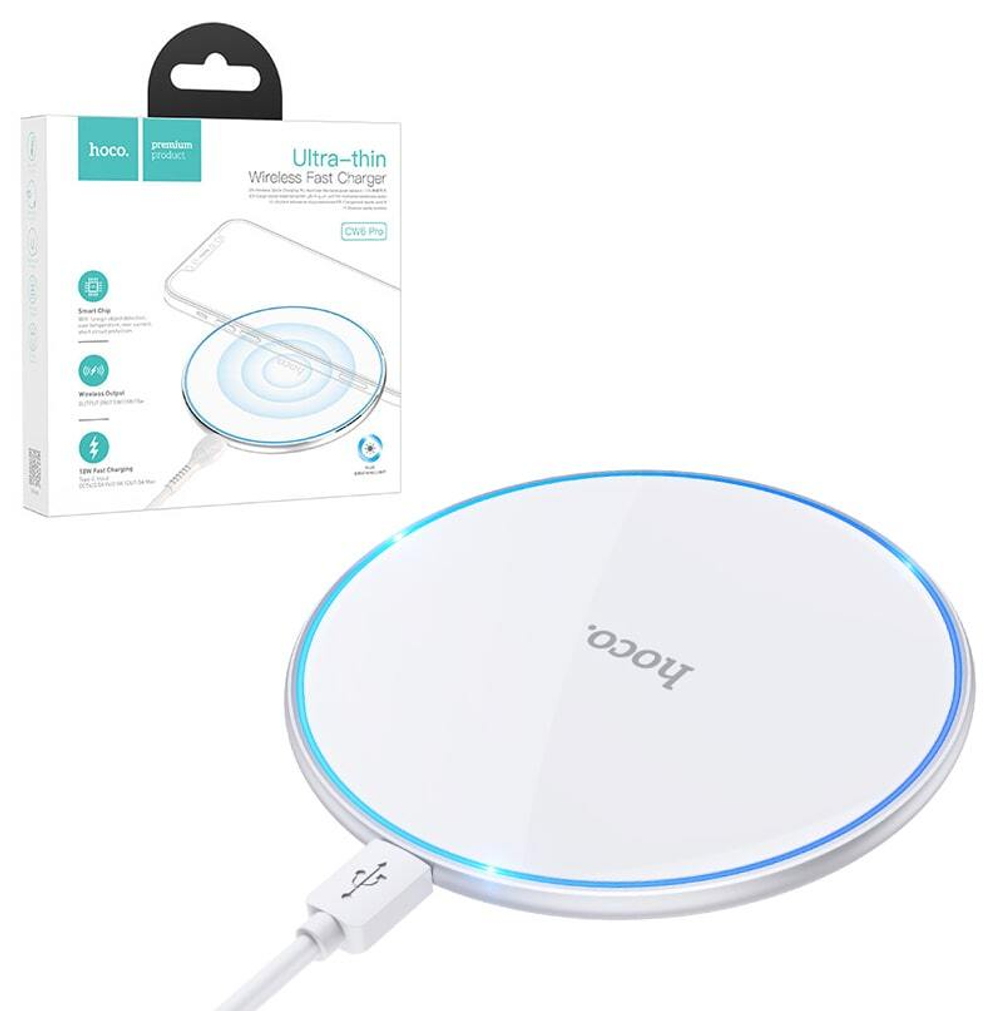 Беспроводная зарядка HOCO CW6 Pro 15W (белый)