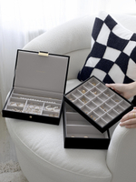Органайзер для украшений и часов Stackers Classic Jewellery Box, 3 секции -Dove Grey & Rose (Navy Blue / темно-синий / Navy Blue / Органайзер с крышкой)