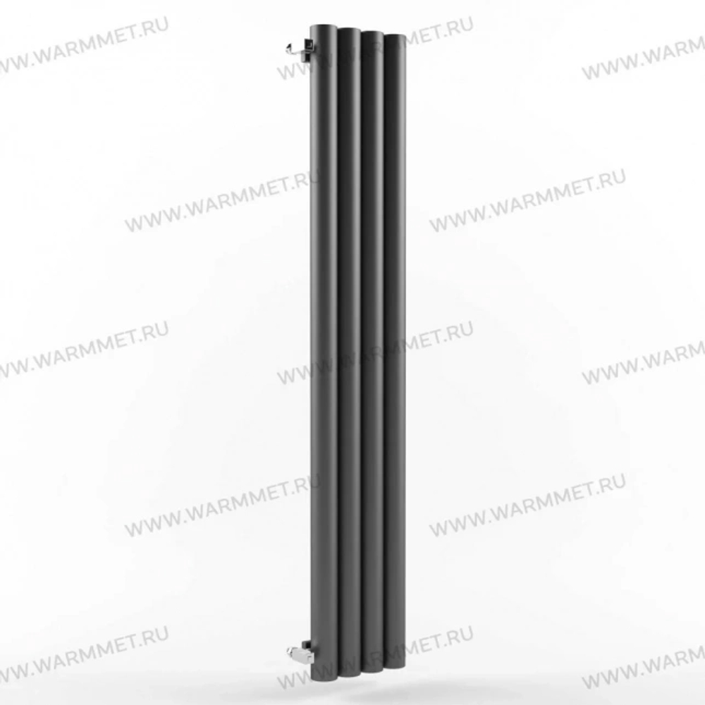 Радиатор WARMMET водяной настенный вертикальный Power 76V (W) ГРАФИТ RAL7024
