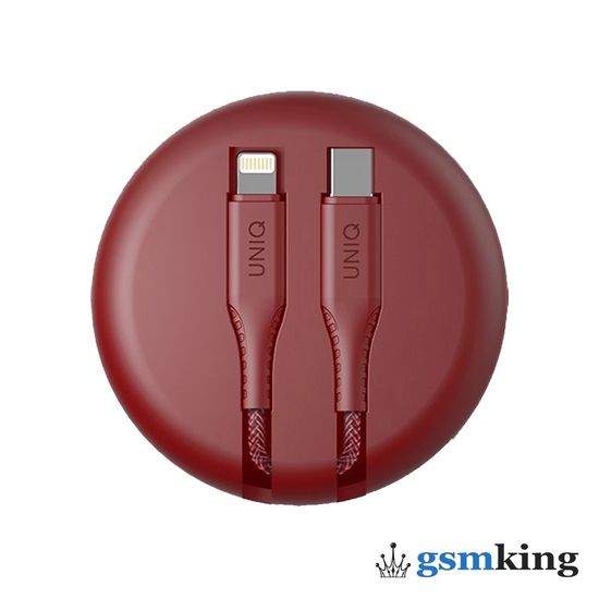 Uniq HALO Smart Cable Organiser USB-C to Lightning (1.2m) Red