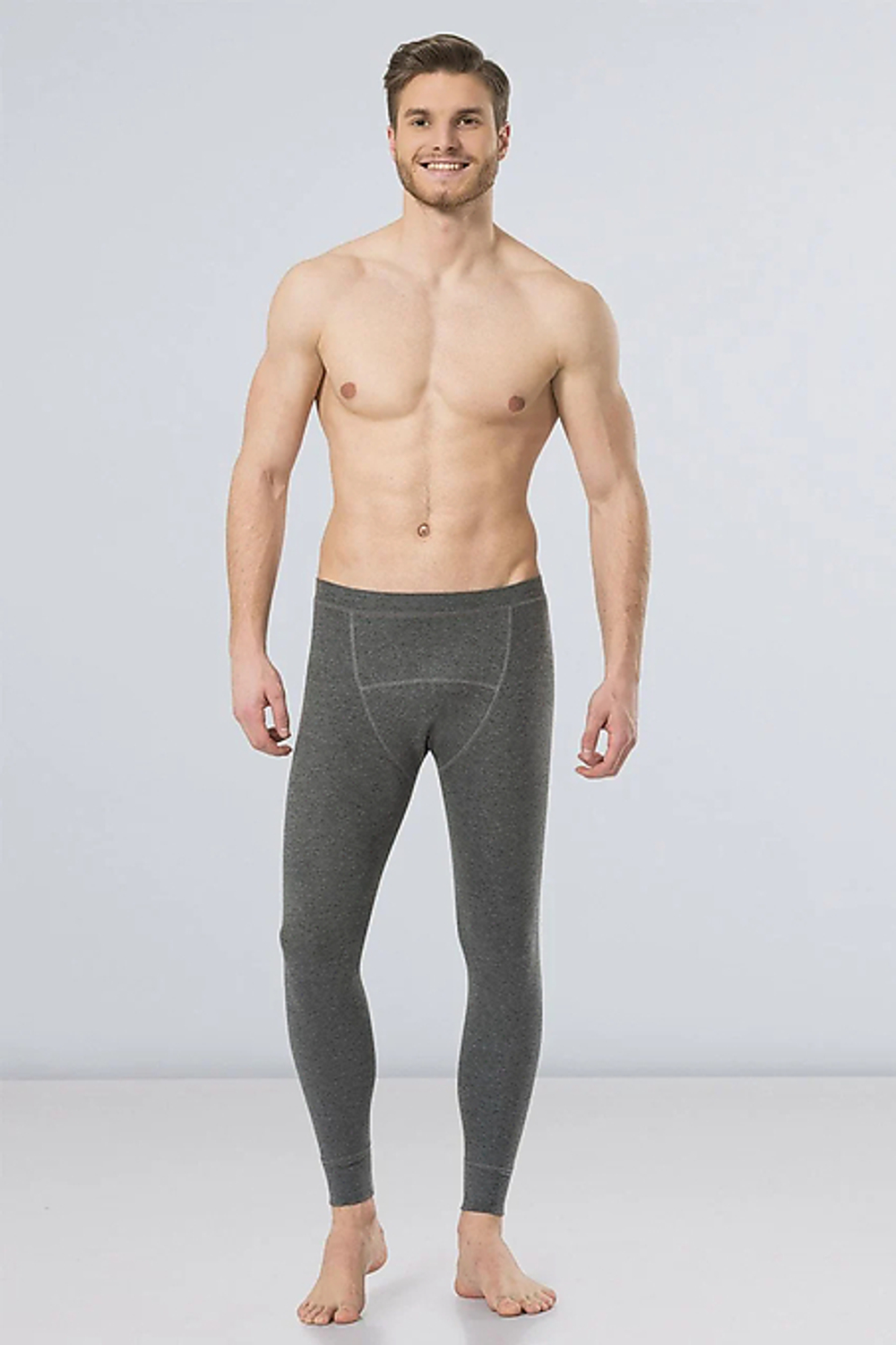 Кальсоны мужские термо серый