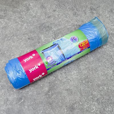 Мешки для мусора 120л 10шт с тесьмой YORK