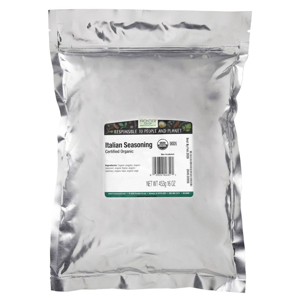 Frontier Co-op, Органическая цельная итальянская приправа, 16 унций (453 г)