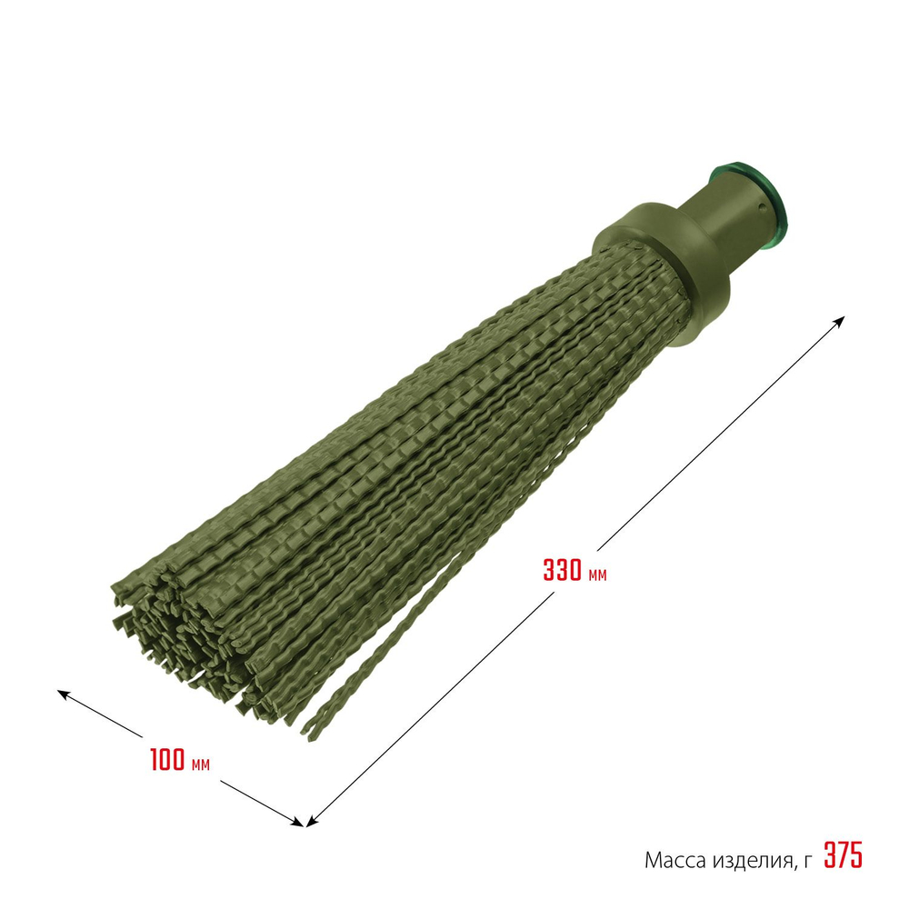 Пластиковая метла СИБИН 420 х 110 мм, полипропилен, коническое резьбовое соединение, круглая, (39221)