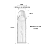 Насадка на пенис с закрытой головкой 13 см