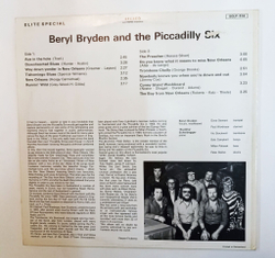 Винтажная виниловая пластинка LP Beryl Bryden And The Piccadilly Six Down Yonder In New Orleans (Швейцария 1975)