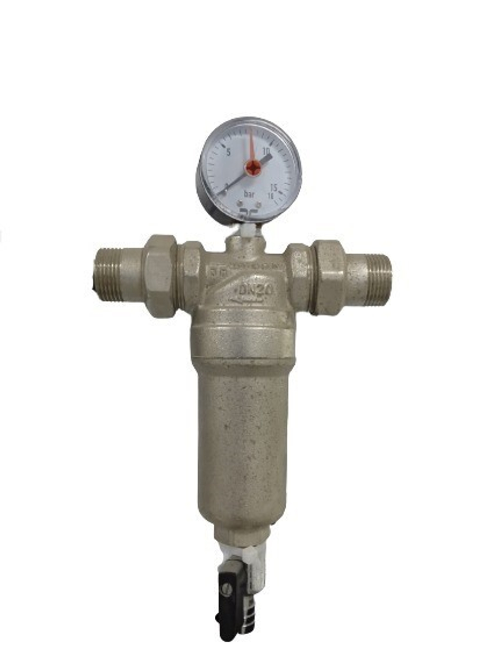 Фильтр промывной с манометром 1/2" серия 3130N TIEMME