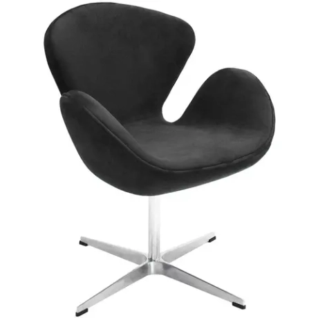 Кресло Bradex Home SWAN STYLE CHAIR графит, искусственная замша