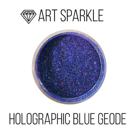 Глиттер мелкий Holographic Blue Geode, 50гр