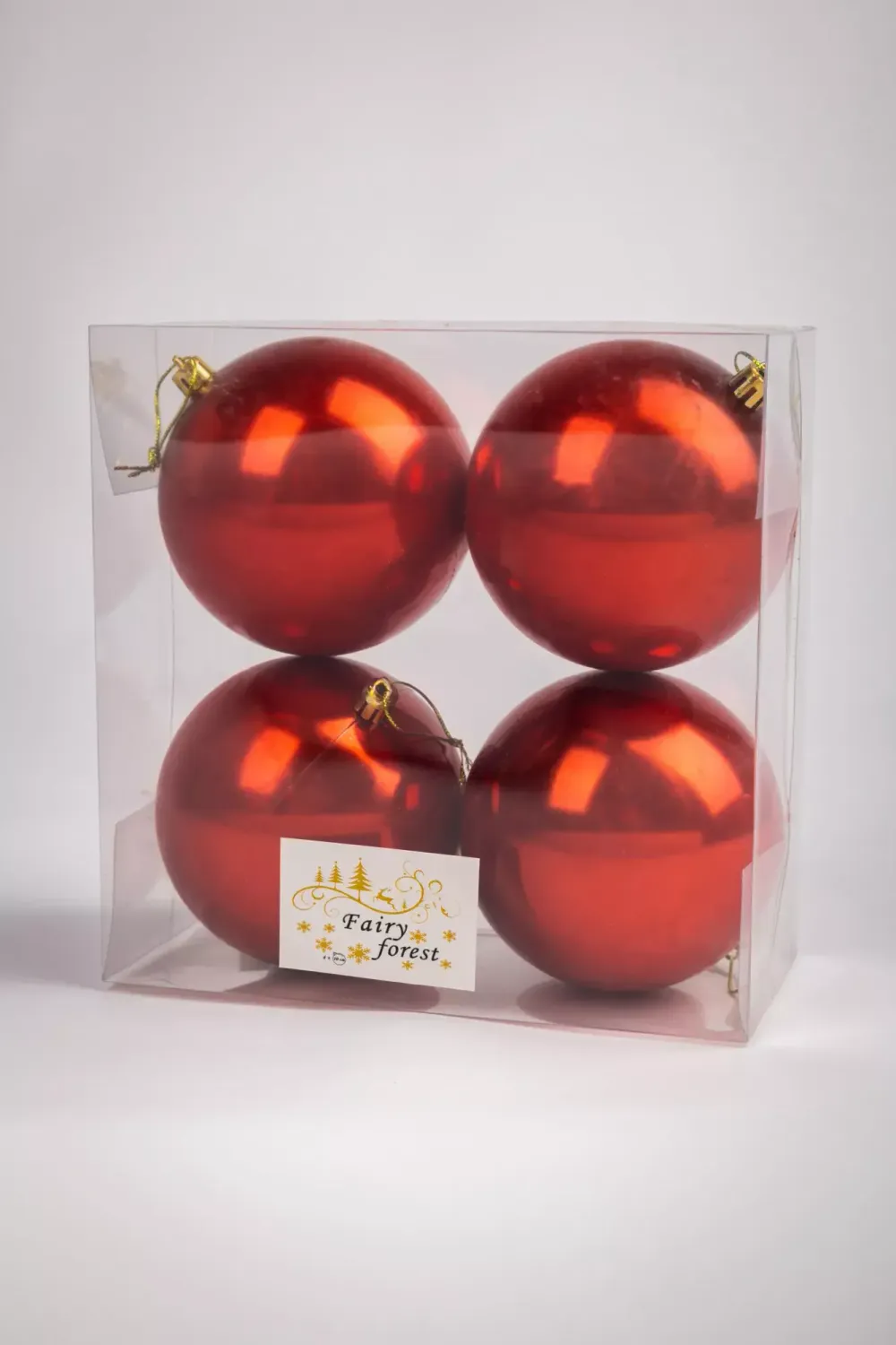 Набор новогодних шаров (4 шт) - перламутр