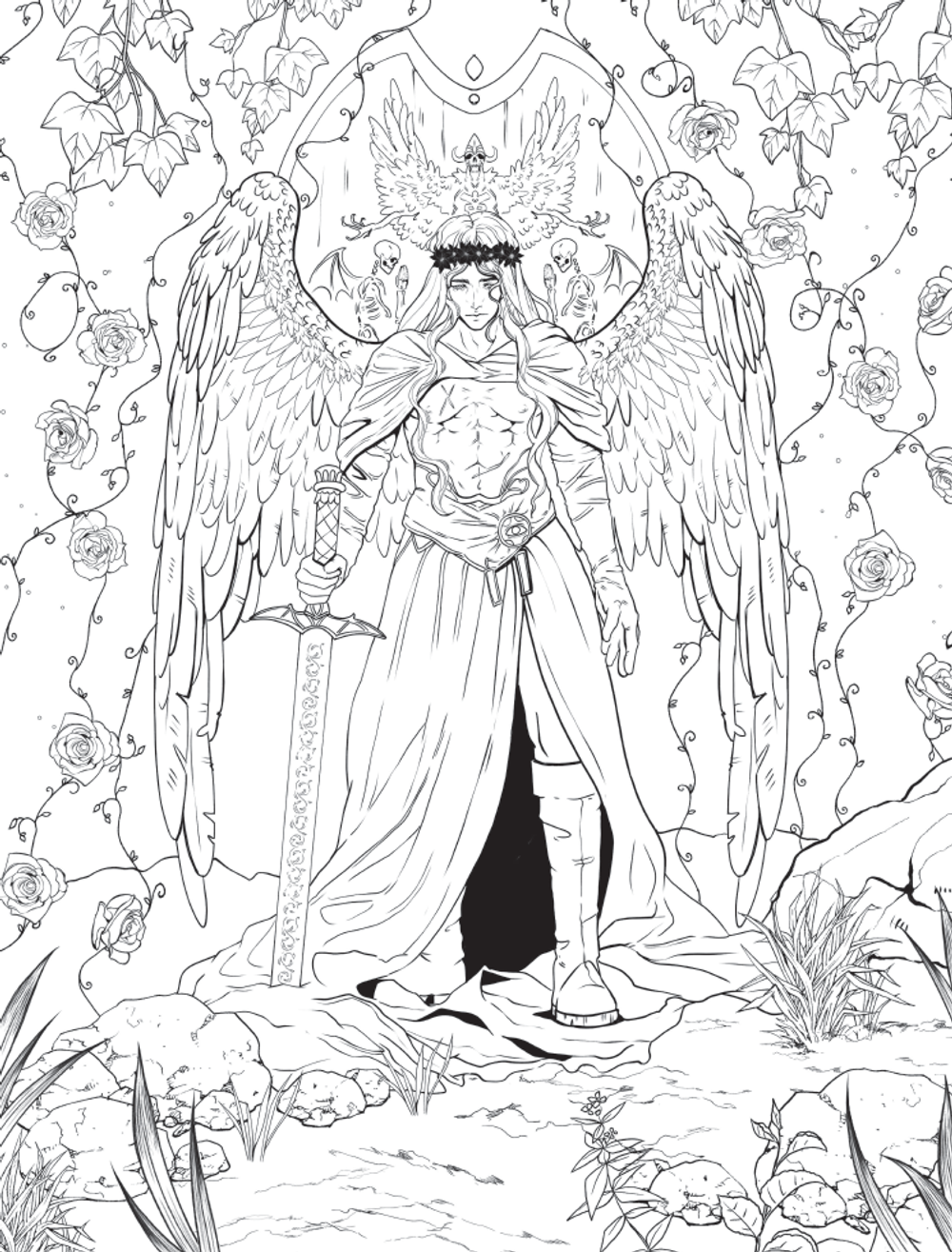 Раскраска Легенды темной мифологии. Раскрашиваем сказки и легенды народов мира