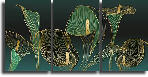 Модульная картина "Тропические каллы"