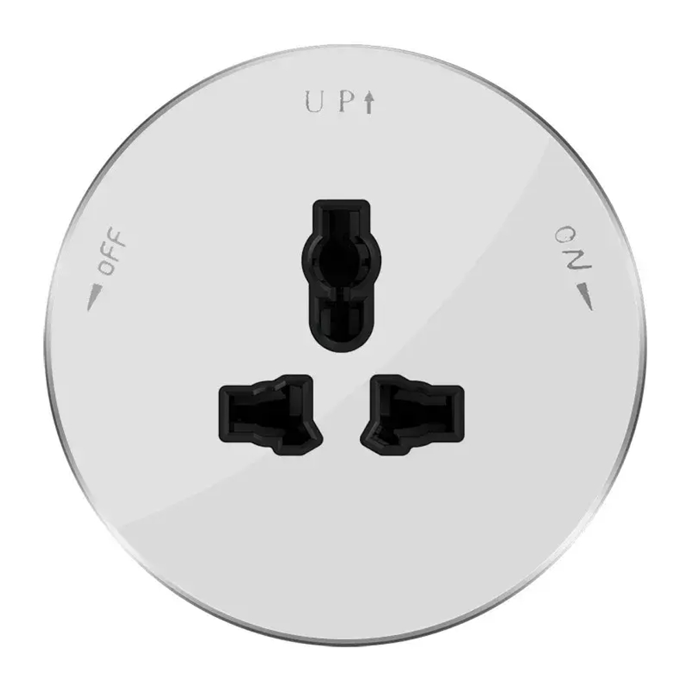 MULTITRACK Розетка универсальная круглая 13 А/250 В БЕЛЫЙ